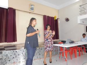 La diététicienne Teenusha Soobrah de Nutri-Wise et Bhavna Goodorally d’Anchor Life.